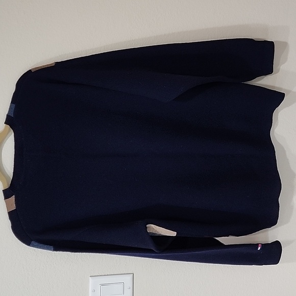 Vintage Tommy Hilfiger Golf 90s Y2K Wool Grandpa Dad Patchwork Sweater Size L - Picture 10 of 10